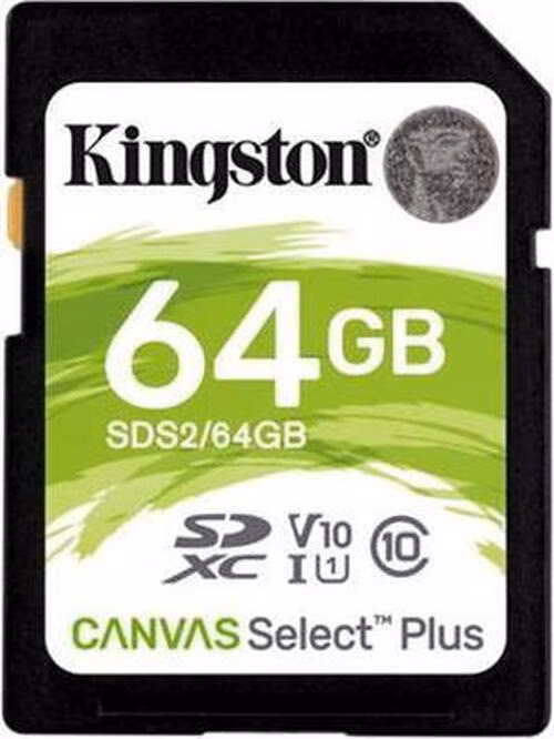 KINGSTON 64GB SDXC CANVAS Plus Class10 UHS-I 100MB/s Read Flash Card Gen3
