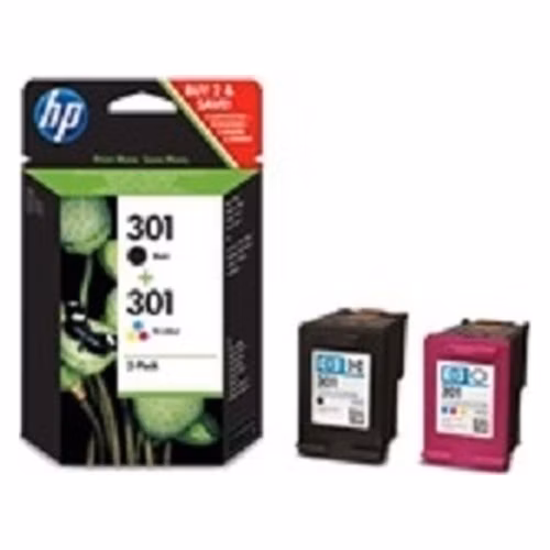 HP Ink Cartridge 301/CMYK/165/190 stran/2-pack