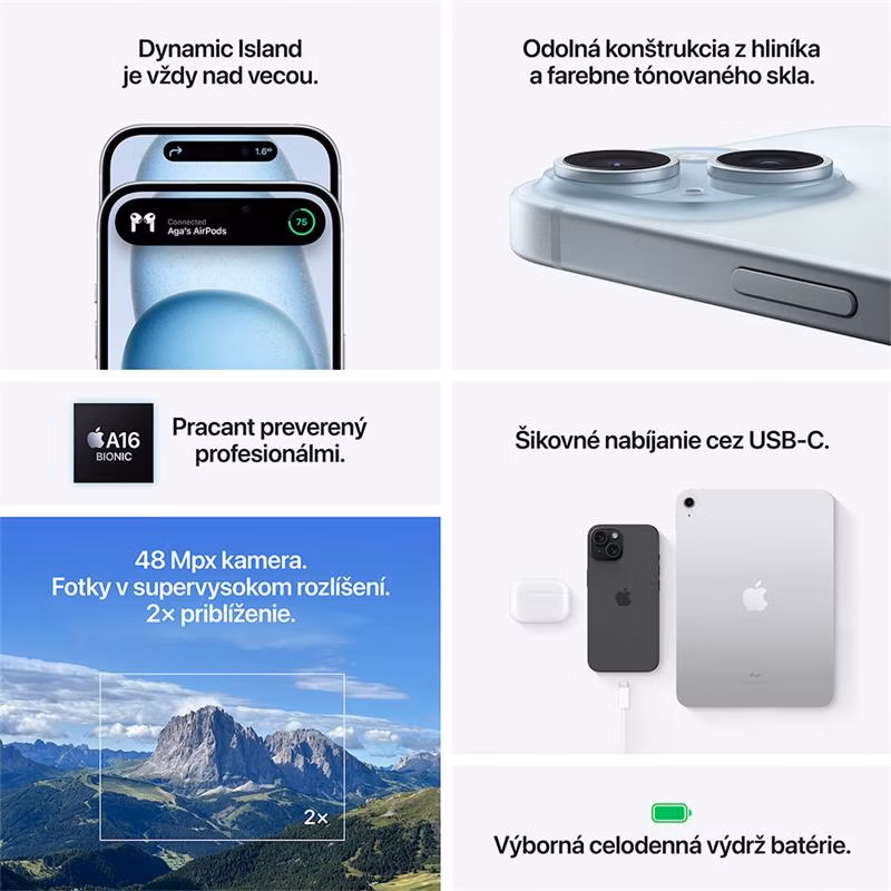 iPhone 15 256 GB modrá *Renovovaný*