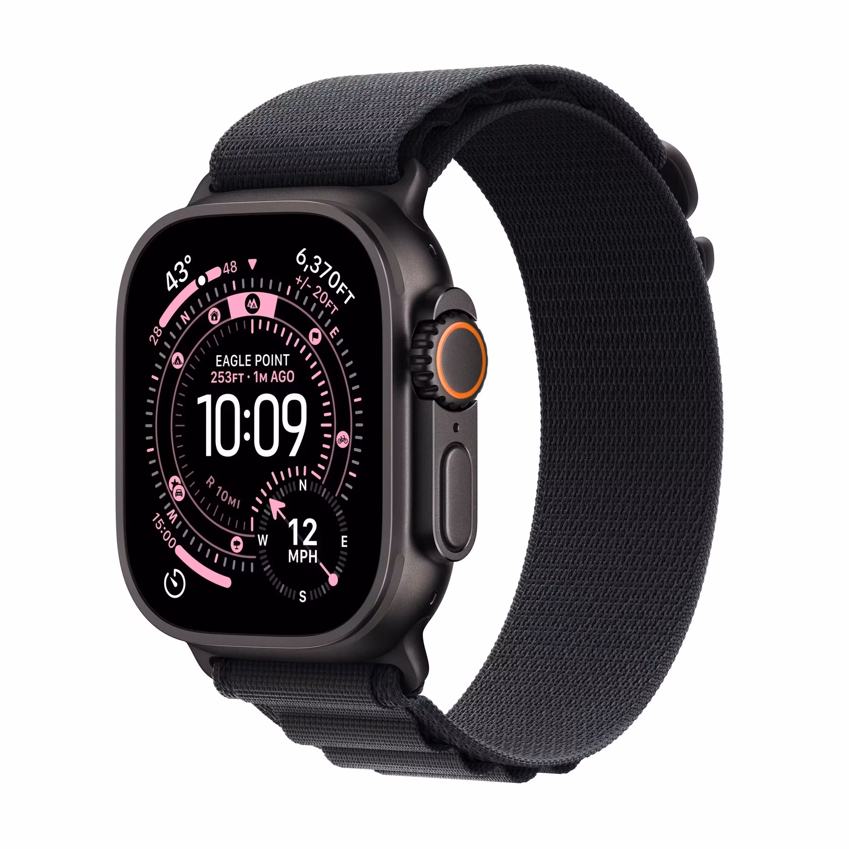 Apple Watch Ultra 3 GPS + Cellular 49mm Čierny titán s čiernym alpským ťahom - S