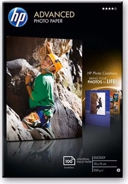 HP Q8692A Advanced Photo Paper, Glossy, 10 x 15cm, bez okraj, 100 listů, (pro inkoustové tiskárny)