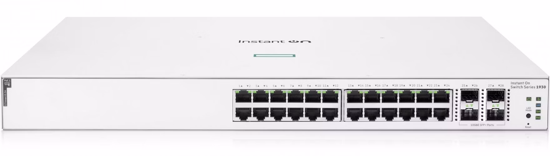 HPE Networking Instant On Switch 24p Gigabit CL4 PoE 4p SFP+ 370W 1930 (JL684B)
