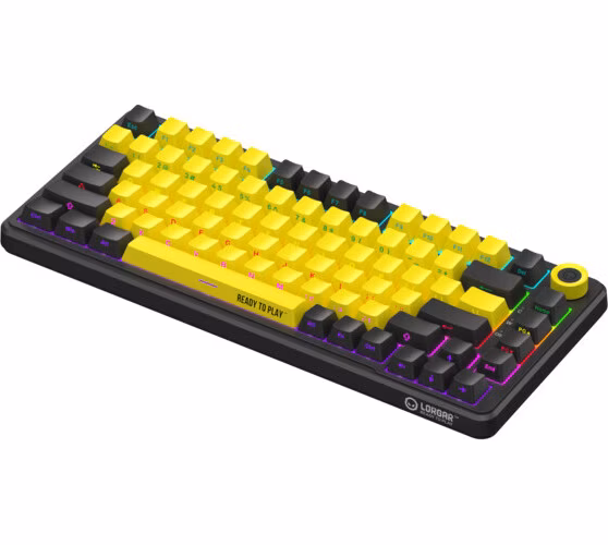 Lorgar KBA4175YL, mechanická herná klávesnica, 82 klávesov, Toxic Purple Switch, Hot-Swap, RGB, USB-C