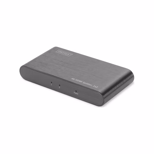 DIGITUS Rozbočovač 4K HDMI 2.0, 1x2 UHD 4K2K / 60 Hz,3D, vysokorychlostní HDMI, hliníkový kryt, černý
