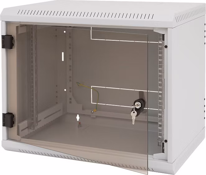 Triton 19" rozvaděč jednodílný 12U/600mm celoskleněné dveře
