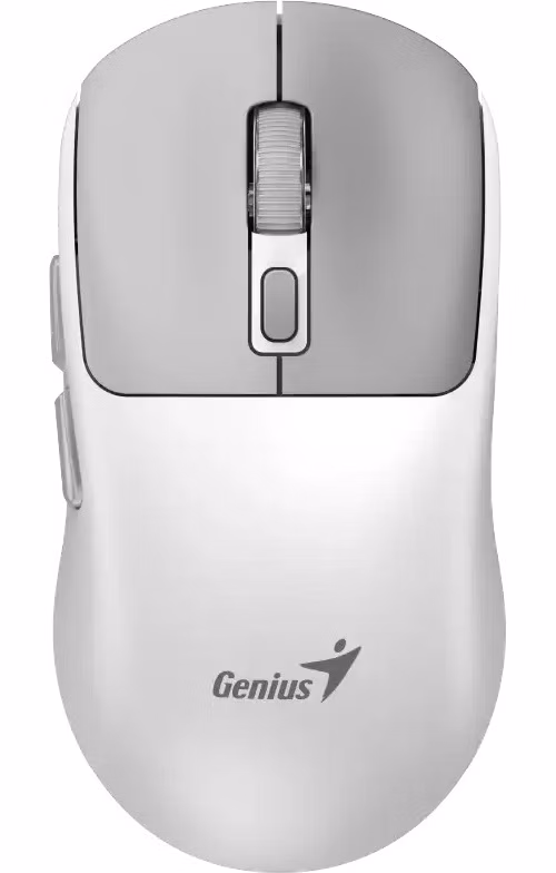 Genius NX-8260S BT, Myš, bezdrátová, optická, 2400DPI, 6 tlačítek, tichá, dobíjecí, Copilot,Bluetooth + 2,4GHz,bílo-šedá