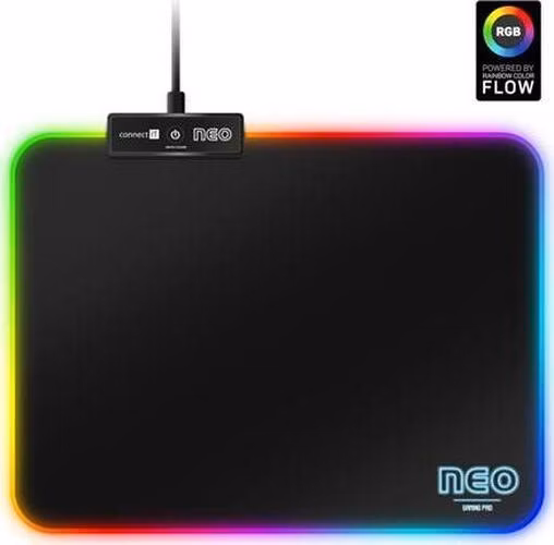 CONNECT IT NEO RGB podsvícená podložka pod myš, vel. S (320 × 245 mm) USB