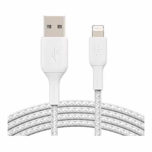 Belkin BOOST CHARGE™ Lightning/USB-A kabel, 3m, bílý - odolný