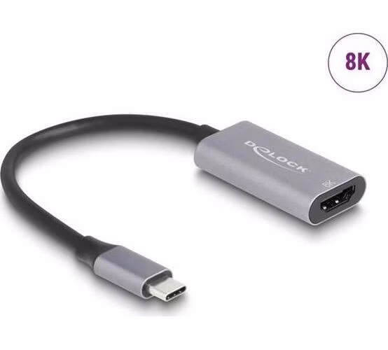 Delock Adaptér USB Type-C™ na HDMI (DP Alt Mód) 8K s funkcí HDR hliník