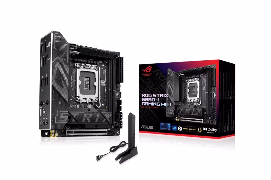 ASUS MB Sc LGA1851 ROG STRIX B860-I GAMING WIFI, Intel B860, 2xDDR5, 1xThunderbolt, 1xDP, 1xHDMI, WiFi, Mini-ITX