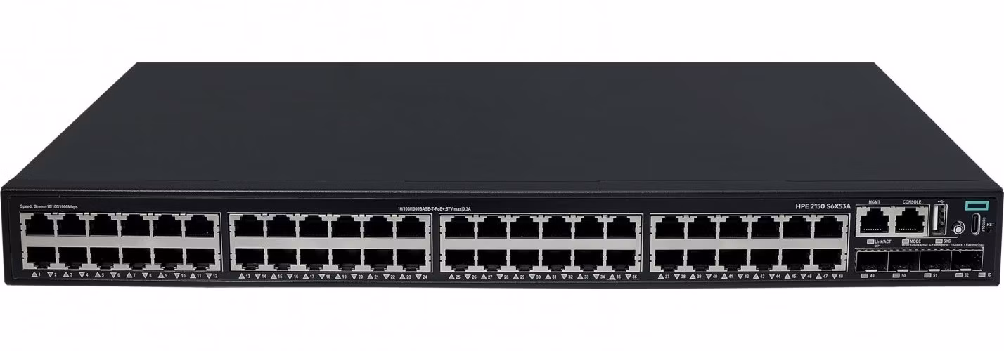 HPE NW CW 2150 48G PoE+ 4P 390W Switch