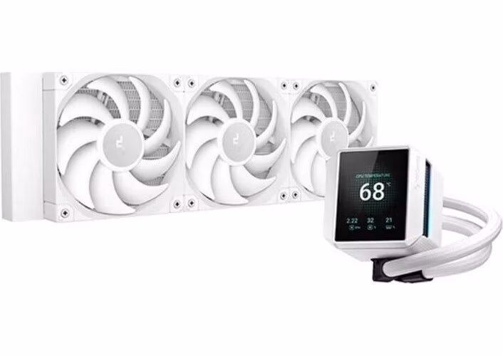 DEEPCOOL Vodní chladič MYSTIQUE 360 WH, ARGB, 3x 120mm, AM5, LGA1851, bílá
