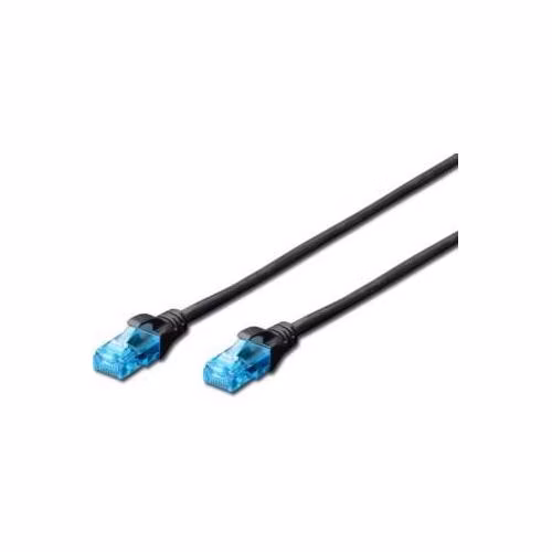Digitus Ecoline Patch Cable, UTP, CAT 5e, AWG 26/7, černý 2m, 1ks