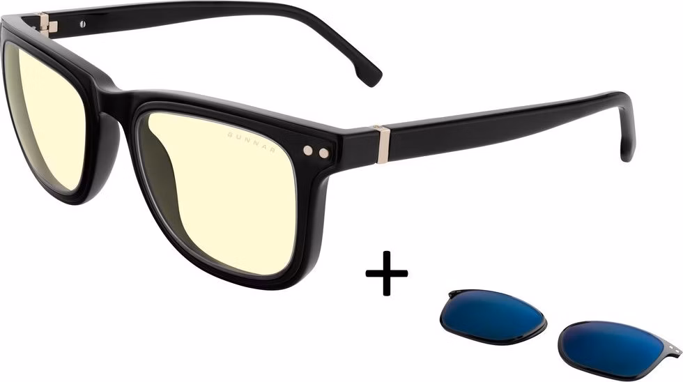 GUNNAR kancelářské/herní brýle CUPERTINO ONYX * jantarová/sluneční skla * BLF 65 / BLF90 * GUNNAR/NATURAL focus