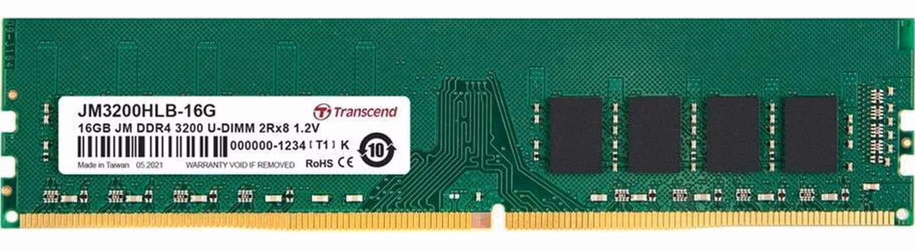 Transcend paměť 16GB DDR4 3200 U-DIMM (JetRam) 2Rx8 CL22