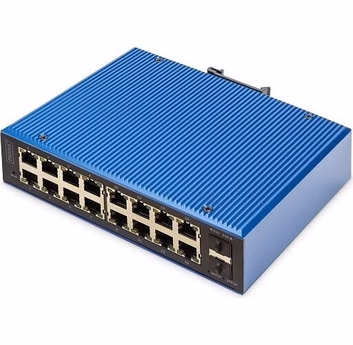 Digitus Průmyslový 16+2portový řízený gigabitový ethernetový přepínač L2