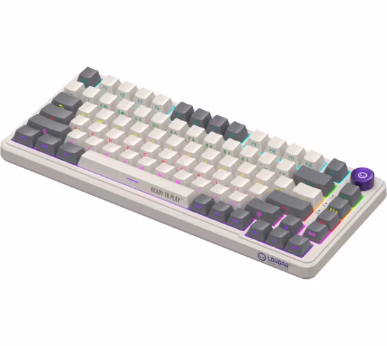 Lorgar KBA4175RT, mechanická herná klávesnica, 82 klávesov, Toxic Purple Switch, Hot-Swap, RGB, USB-C