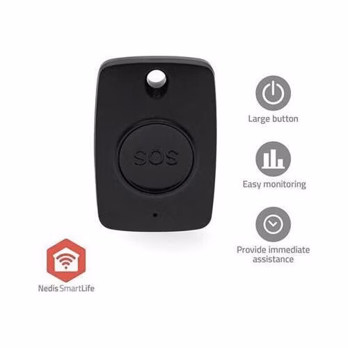 Nedis ZBPB10BK - Inteligentní Nouzové Tlačítko | Zigbee 3.0 | Typ baterie: CR2450 | černá