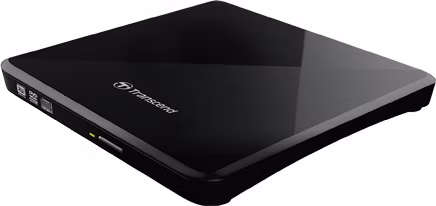 Transcend externí SLIM USB DVD vypalovací mechanika černá, CD-R/RW, DVD±R, DVD±RW, DVD±R DL, M-DISC, DVD-RAM