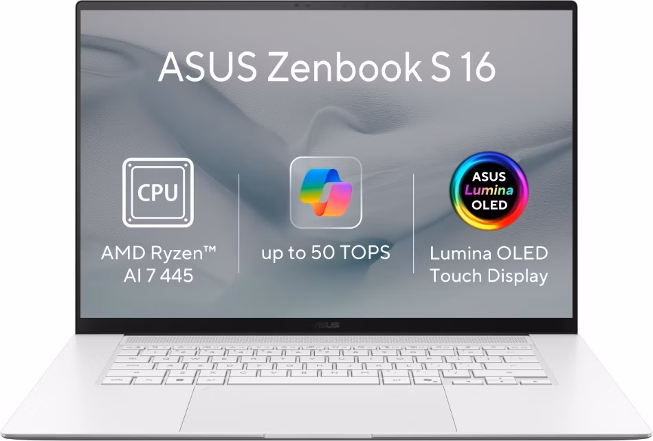 ASUS Zenbook S16 OLED/UM5606GA-OLED532W/AI7-445/16"/2880x1800/T/16GB/1TB/AMD int/W11H/White/2R