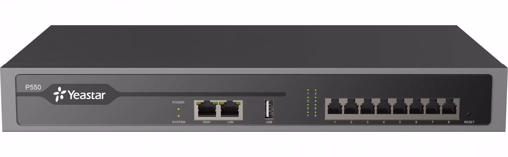 Yeastar P550 IP PBX, až 8 portov, 50 užív., 25 súbežných hovorov, rack