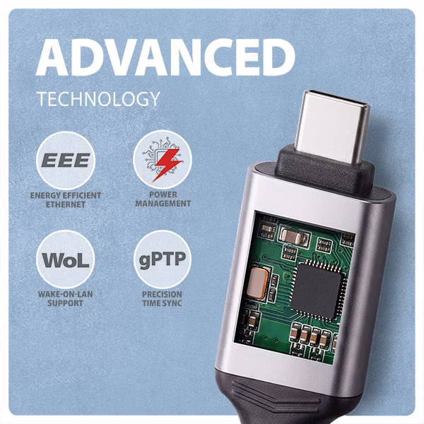 AXAGON ADE-CM15, USB-C Gigabit Ethernet adaptér s integrovaným sieťovým CAT6 káblom RJ-45 (1,5 m)