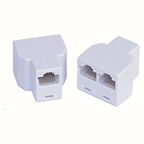 Dvojitý konektor RJ45, 1x8p8c/2x8p8c - telefón