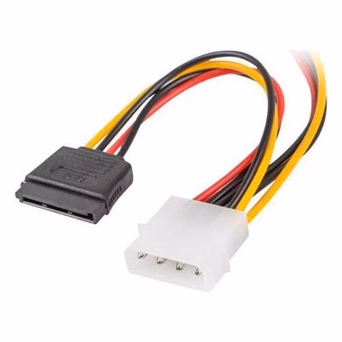 LANBERG Molex (M) na 2x SATA (F) kabel 15cm