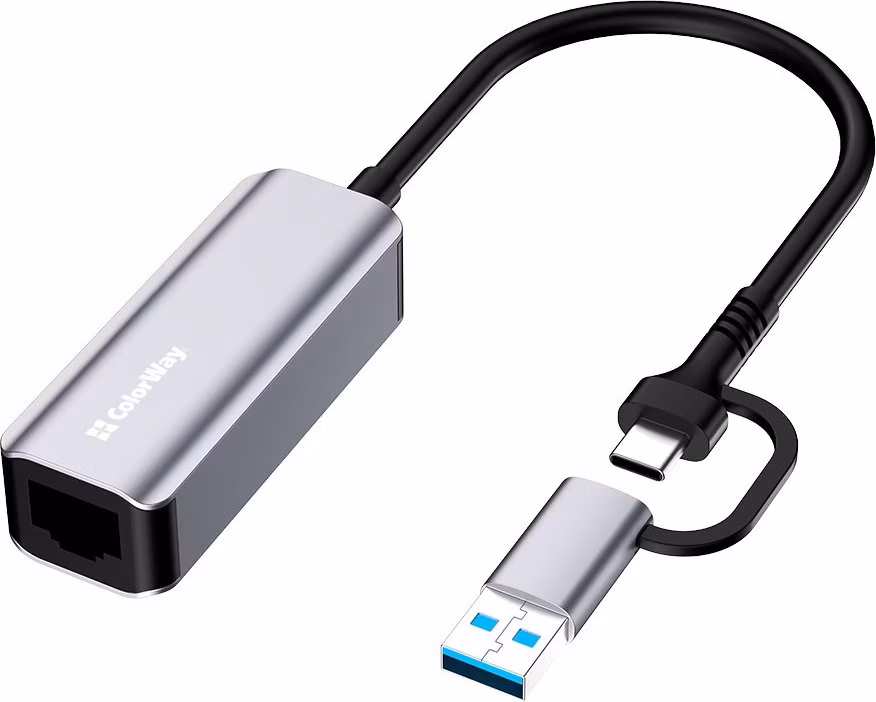Colorway Adaptér USB-C nebo USB-A na RJ45/ 18cm