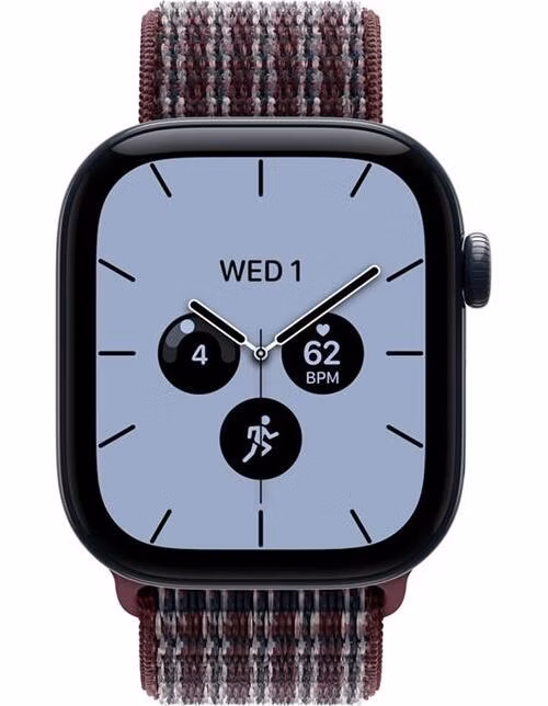 Apple Watch 42mm Burgundy Plaid Sport Loop