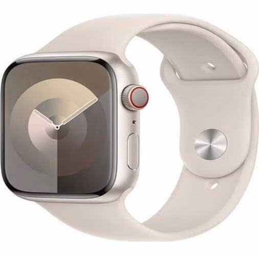 Apple Watch Series 9 Cellular 45mm Hvězdně bílý hliník s hvězdně bílým sportovním řemínkem M/L