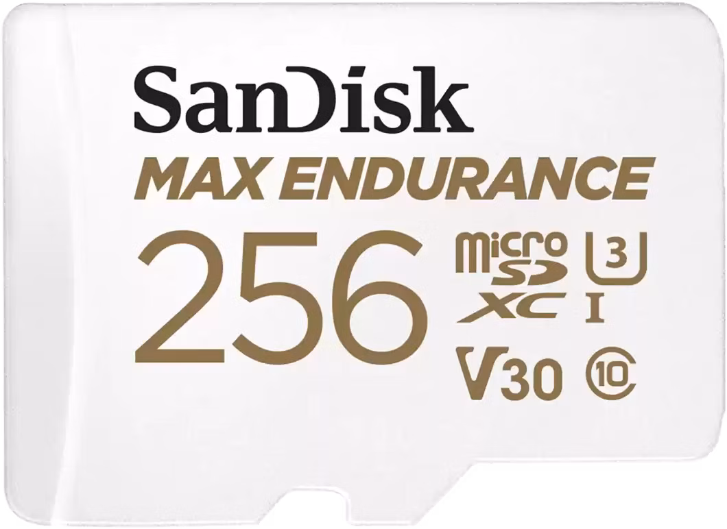 SanDisk MAX ENDURANCE microSDXC 256GB / C10, U3, V30 / 120,000 Hours / + SD Adaptér