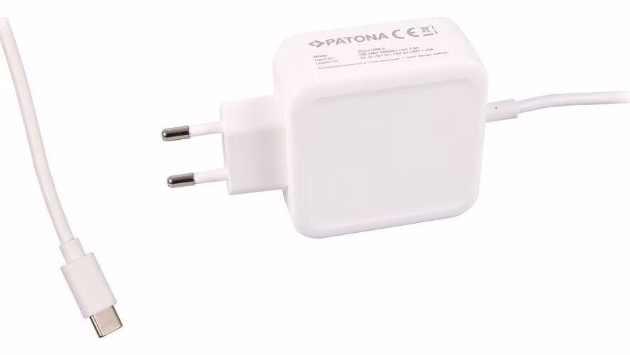PATONA napájecí adaptér pro tablet PC/Smartphone/ 5V-20V 29W/ konektor USB-C/ bílý/ Power delivery