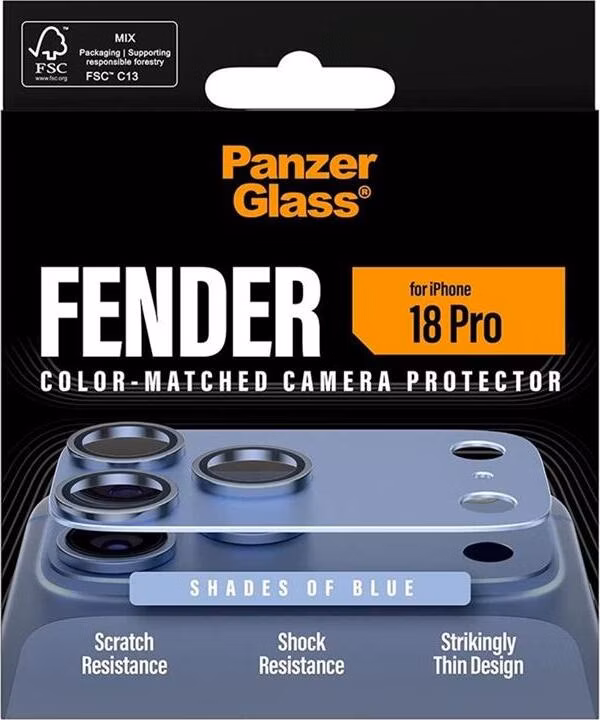 PanzerGlass Fender Camera Protection pre iPhone 18 Pro - Italian Blue