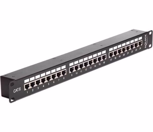 Delock 19” Coupler Patch Panel 24 Port Cat.6