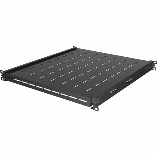 LANBERG POSUVNÁ POLICA PRE 19" RACKOVÉ SKRINE 500MM ČIERNA (1U/445X500MM, NOSNOSŤ DO 35KG, 4-P