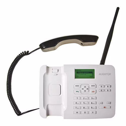 ALIGATOR T100 Stolný telefón na simkartu White