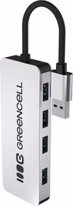 Green Cell USB-A 4v1 HUB (4×USB 3.0) – rychlý přenos 5 Gb/s, hliníkové pouzdro