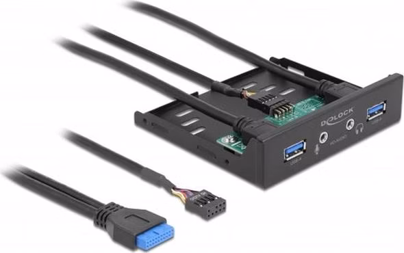 Delock 3.5” USB 3.2 Gen 1 přední panel 2 x USB Typ-A + HD-Audio