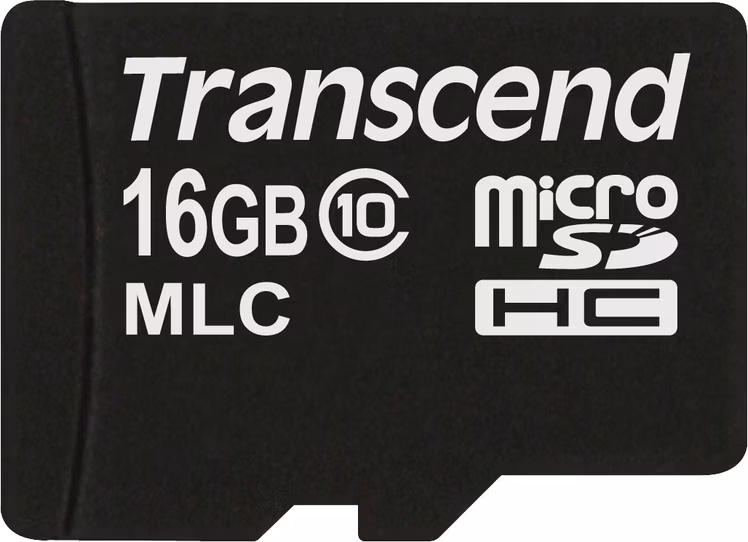Transcend 16GB microSDHC (Class 10) MLC průmyslová paměťová karta (bez adaptéru), 20MB/s R, 16MB/s W