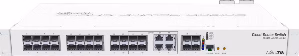 MikroTik Cloud Router Switch CRS328-4C-20S-4S+RM, 800MHz CPU,512MB RAM, 20x SFP, 4x SFP+, 4x LAN combo, vč. L5