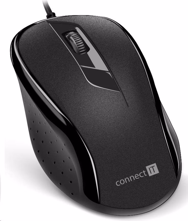 CONNECT IT Optická myš, ergonomická, USB, černá