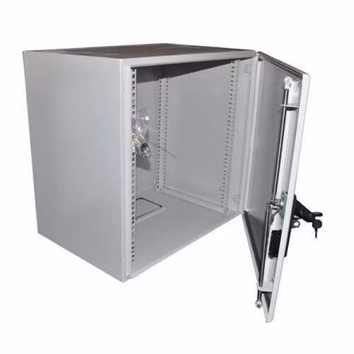 OCRACK 19" venkovní rozvaděč IP55 12U-420mm plechové dveře 3-bodový zámek