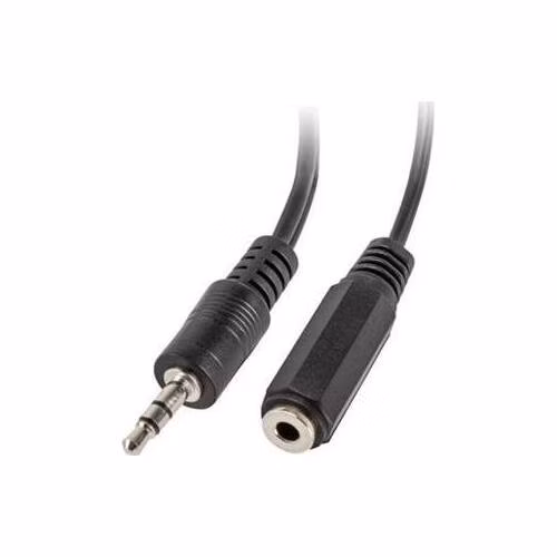LANBERG adaptér Minijack 3.5mm (M) 3PIN na 2x Minijack 3.5mm (F) 3PIN kabel 10cm, černý