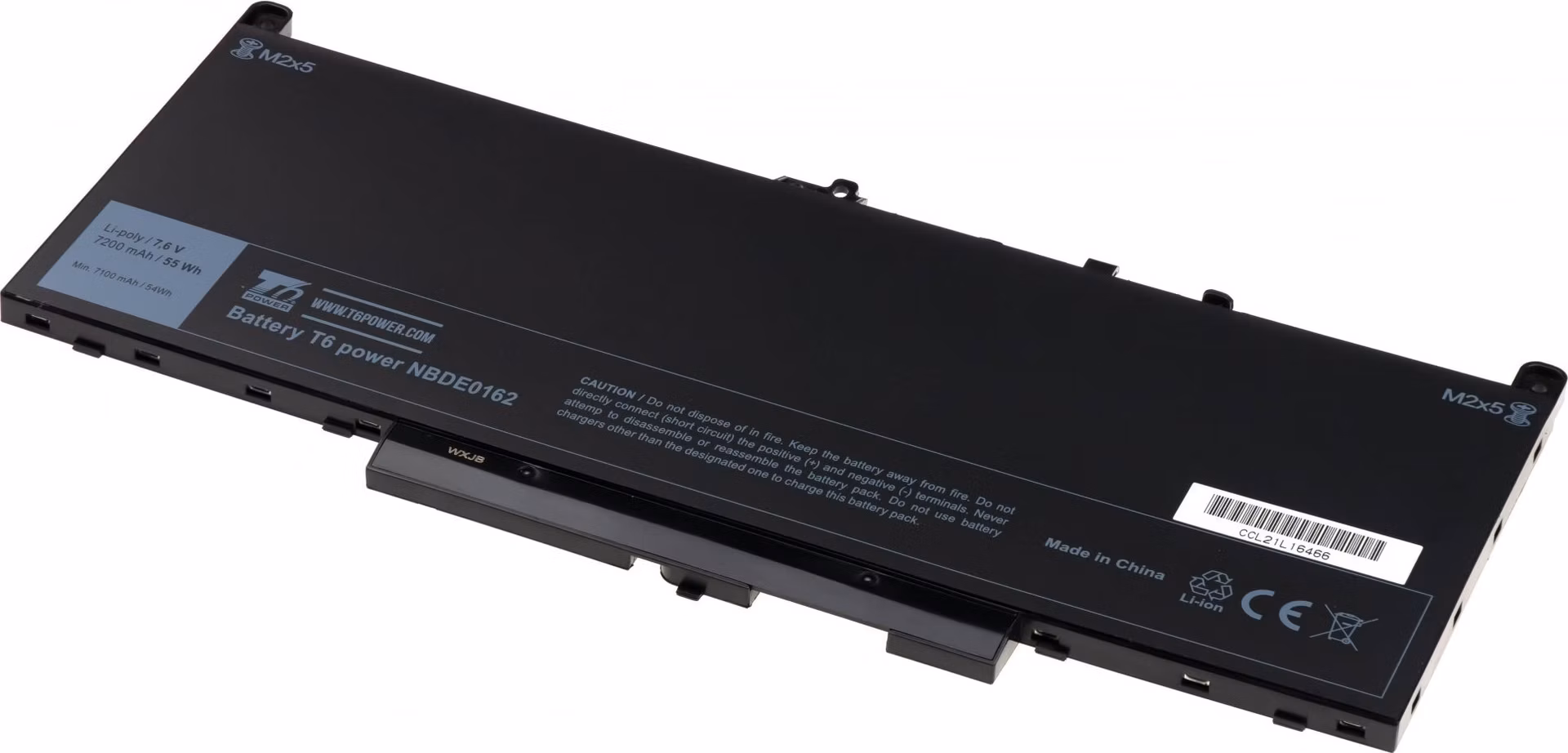 Batéria T6 Power pre Dell Latitude E7270, E7470, 12 E7270, 14 E7470, 7200mAh, 55Wh, 4cell, Li-pol