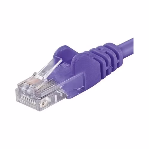Premiumcord Patch kabel CAT6a S-FTP, RJ45-RJ45, AWG 26/7 1m fialová