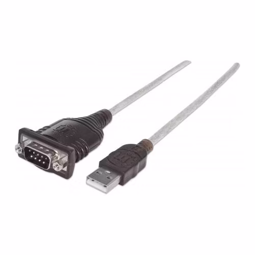 MANHATTAN Prevodník USB na sériový port (USB AM/DB9M, RS232), Polybag
