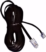 PremiumCord Kabel telefonní rovný 8P4C plug - 6P4C plug 3m - černý
