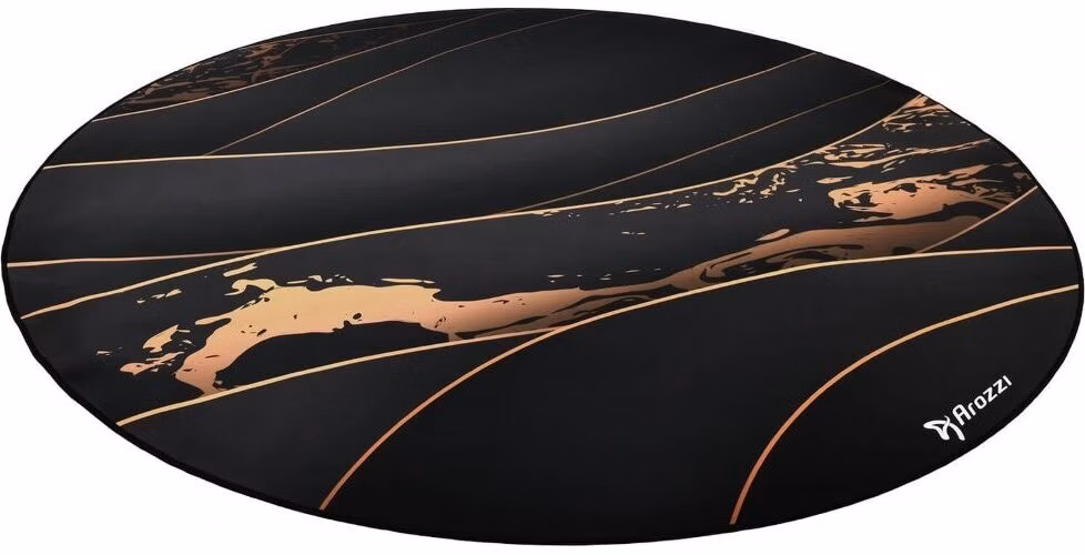 AROZZI Zona Floorpad Black Gold/ ochranná podložka na podlahu/ kulatá 121 cm průměr/ černozlatý design