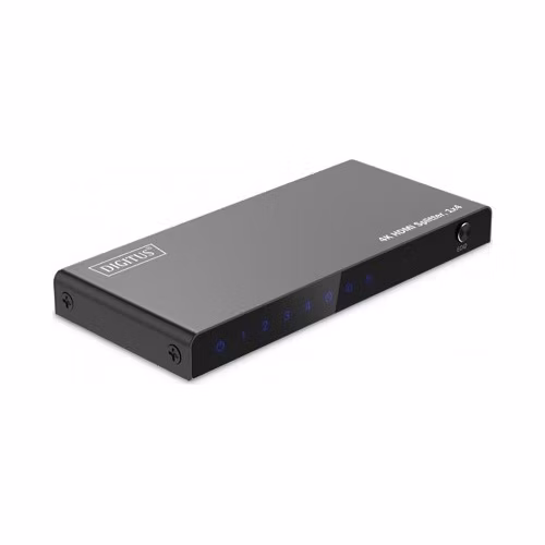 DIGITUS 1x4 HDMI Splitter, 4K/60Hz HDCP 2.2, EDID Control